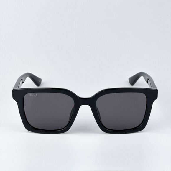 Gucci GG1582SK 001 BRAND NEW Sunglasses Black Grey Women Square main image 8